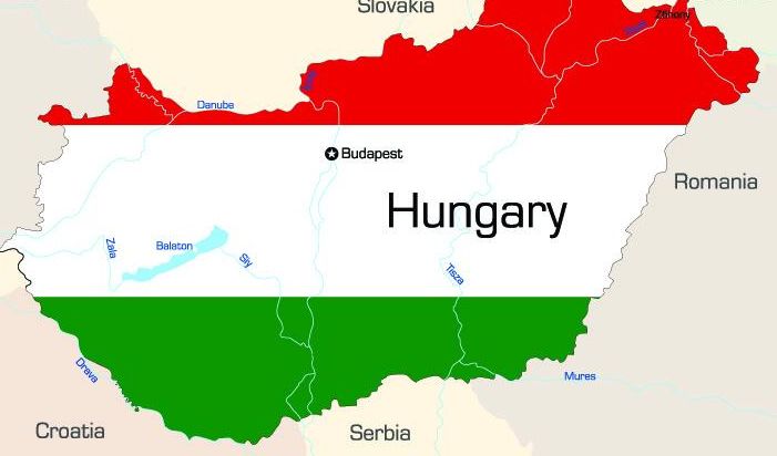 Cartina dell'Ungheria